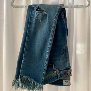 Free people great heights frayed skinny jeans